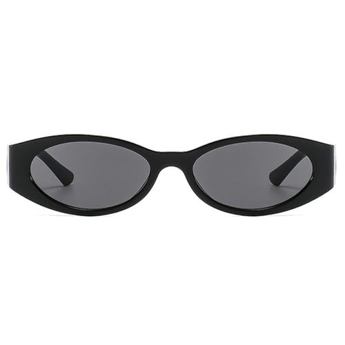 Retro Oval Sunglasses for Women 90s Design Small Brown Sun Glasses UV Protection Y2k Trendy Narrow Shades