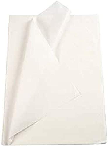 Creavvee Decoupage-Papel de seda (50 x 70 cm), Blanco 28 hojas