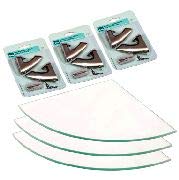 Mensola angolare in vetro temperato trasparente