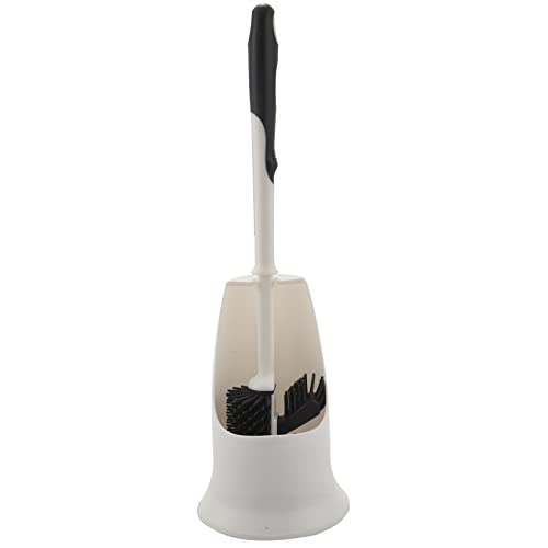 BLASHRD Toilet Brush And Holder,Toilet Bowl Cleaning Brush Set,Under Rim Lip Brush And Storage For Bathroom