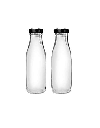 Image of LOTUSINC 200 ML Glass Bottle for Milk & Juice | Glass Bottles | Shakes | Suitable for All Types Of Liquids With Airtight Leak Proof Cap (200 ML) (2)