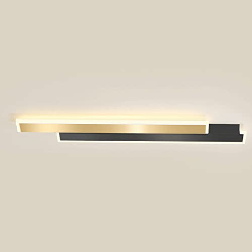 Luces de pared LED modernas de 28W tipo aplique de pared de tira larga metálico 2