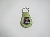 SAAB SONETT LOGO LEATHER KEYCHAIN - GREEN