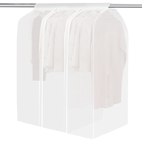 Colorlife Housses de Vêtements,Grande housse de protection anti-poussière et anti-mites , Protection Transparentes Anti-poussière Imperméables avec Zip pour Chemise/Costume/Manteaux Cover