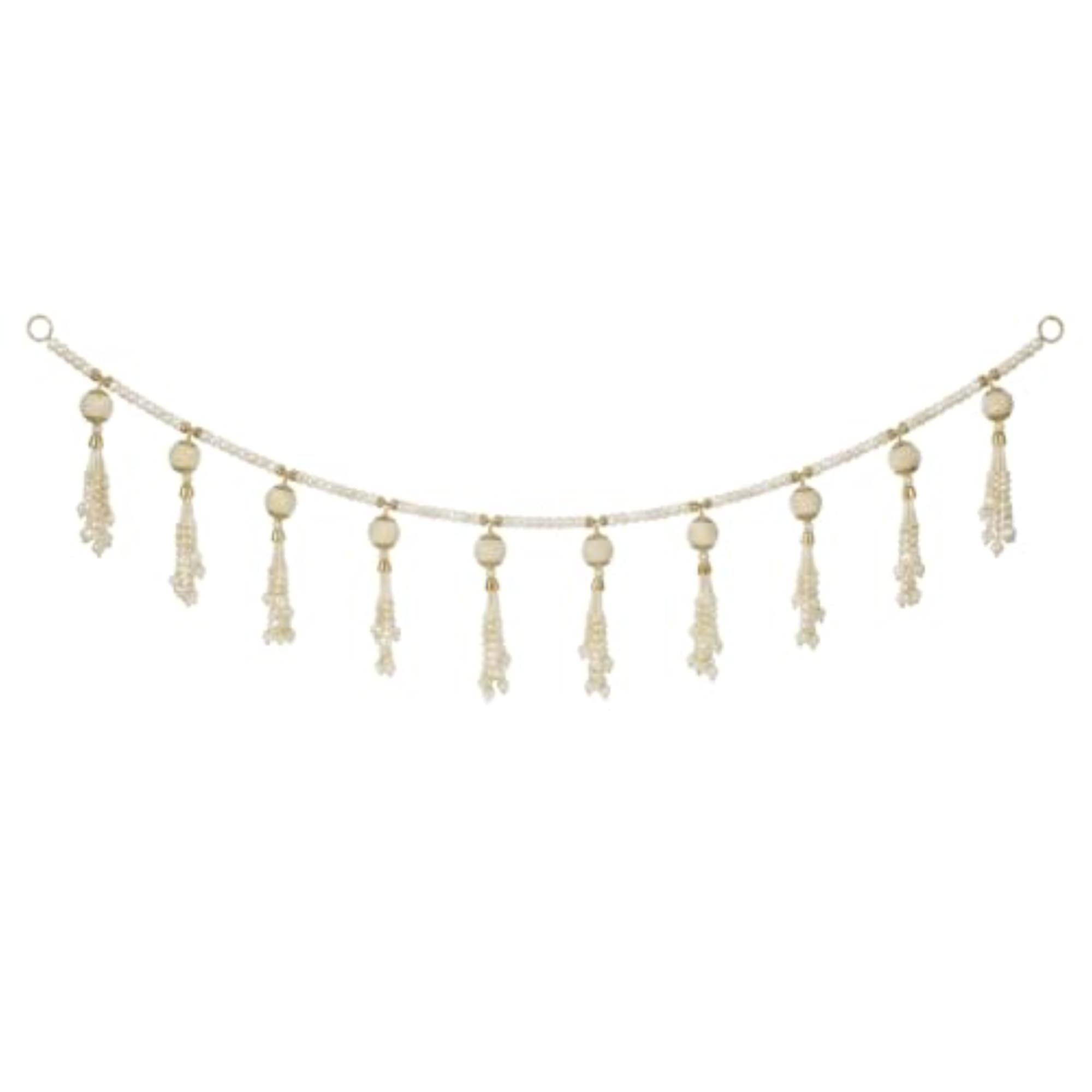 Pearl Toran Decorative Door Hanging: Cream Pearl Wall Decor
