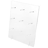HOMSFOU Soporte de Donas de Acrílico Transparente 9 Orificios, Estante Exhibición para Postres y Piruletas, Adecuado para Mesas de Banquetes y Eventos