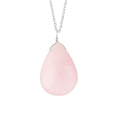 Natural Kunzite Pear Cabochon Necklace |...