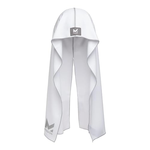 Image of MISSION Cooling Hoodie Towel, Evaporative Cool Technology, Cools Instantly When Wet, UPF 50 Sun Protection, Contours Your Head to Stay in Place, Great for Sports, Fitness, Gym