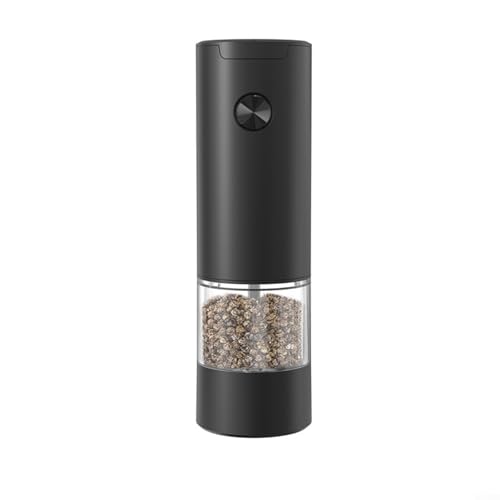 Molinillo de pimienta automático, 1 paquete, molinillo eléctrico de sal y pimienta, grosor ajustable con luz LED, operación con un solo toque para cocinar en la cocina (1)