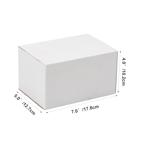 Image of 7x5x4 Shipping Boxes Set of 40, Kraft Corrugated Cardboard White Box Small Business Boxes Mailers for Packaging, Moving, Packing