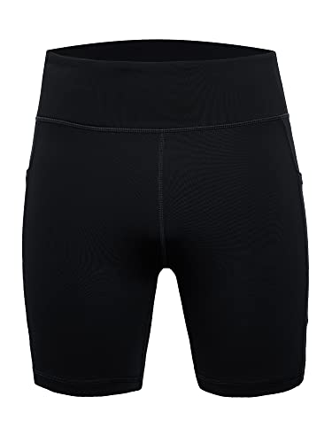 Image of DEVOROPA Girls 5 inch Spandex Volleyball Shorts Stretch Youth Athletic Gymnastics Shorts Kid Yoga Dance Compression Shorts Pocket