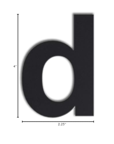 QT Modern House Number - SMALL 4 Inch BLACK - Stainless Steel (Letter d), Floating Appearance, Easy to install and made of solid 304 - Thumbnail 2