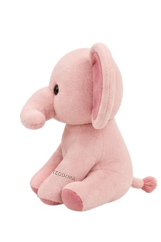 Image of Sitting Elephant Soft Toy for Girls Boys Kids,Black,Elehant Animal Plush Stuffed Baby Teddy Gift Birthday, 23cm