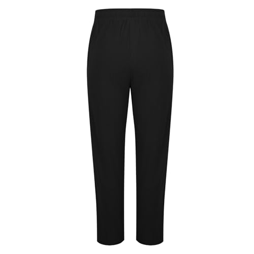 Men's Casual Solid Color Wide Leg Pants Elastic Drawstring Straight Loose Trousers Lightweight Cozy with Pockets3