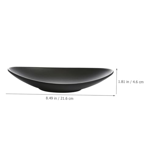 Plato de melamina negro set 2 pzas para sushi y postre miniatura 2