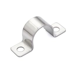 FamlTol 1 Inch Stainless Steel Conduit Clamps Two Hole Pipe Clamps U Bracket Conduit Fixing Clips, Universal Clamp for Cylindrical Components - Fits OD 25 mm (Approx.1") | 14 Pcs