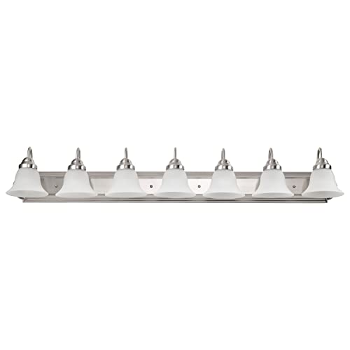 Image of Nuvo Lighting 60 /3283 Traditional Seven Light Vanity from Ballerina Collection in Pwt, Nckl, B /S, Slvr. Finish