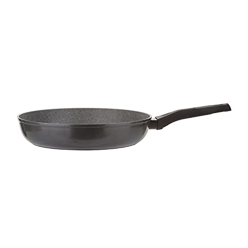 KASANOVA Padella Stone Grey - Padella Antiaderente con Manico Ergonomico per Piano Cottura a Induzione e a Gas - ø 32 cm