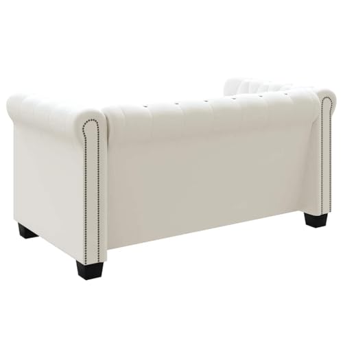 vidaXL Chesterfield Sofa Couch 2-Sitzer Kunstleder Garnitur Wohnmöbel Büromöbel