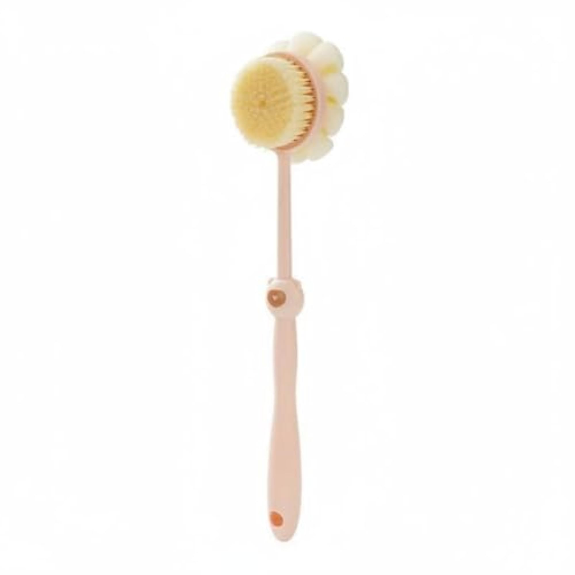 Soft Bristles 2-in-1 Shower Brush, Pink