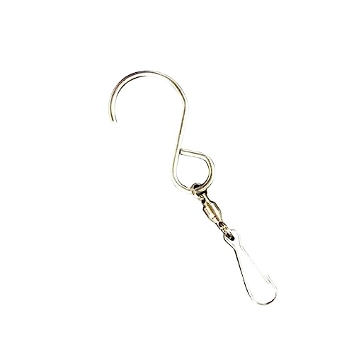 Levemolo Rotary Hooks for Wind Spinners 10 Pack s Hooks 360° Rotation Stainless Steel for Wind Chimes Home Office Dec