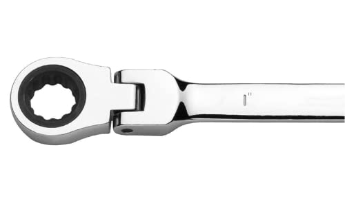 Image of FLZOSPER 1'' SAE Flex-Head Gear Wrench,Box End Head 72-Tooth Ratcheting Combination Wrench Spanner