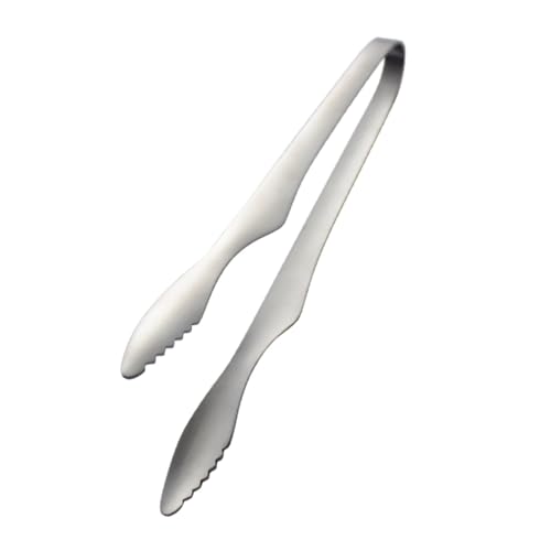 MAGICLULU 2pcs Grill Tongs Portable Food Clip Stainless Steel Barbecue Clamp Kitchen BBQ Tool for Steak