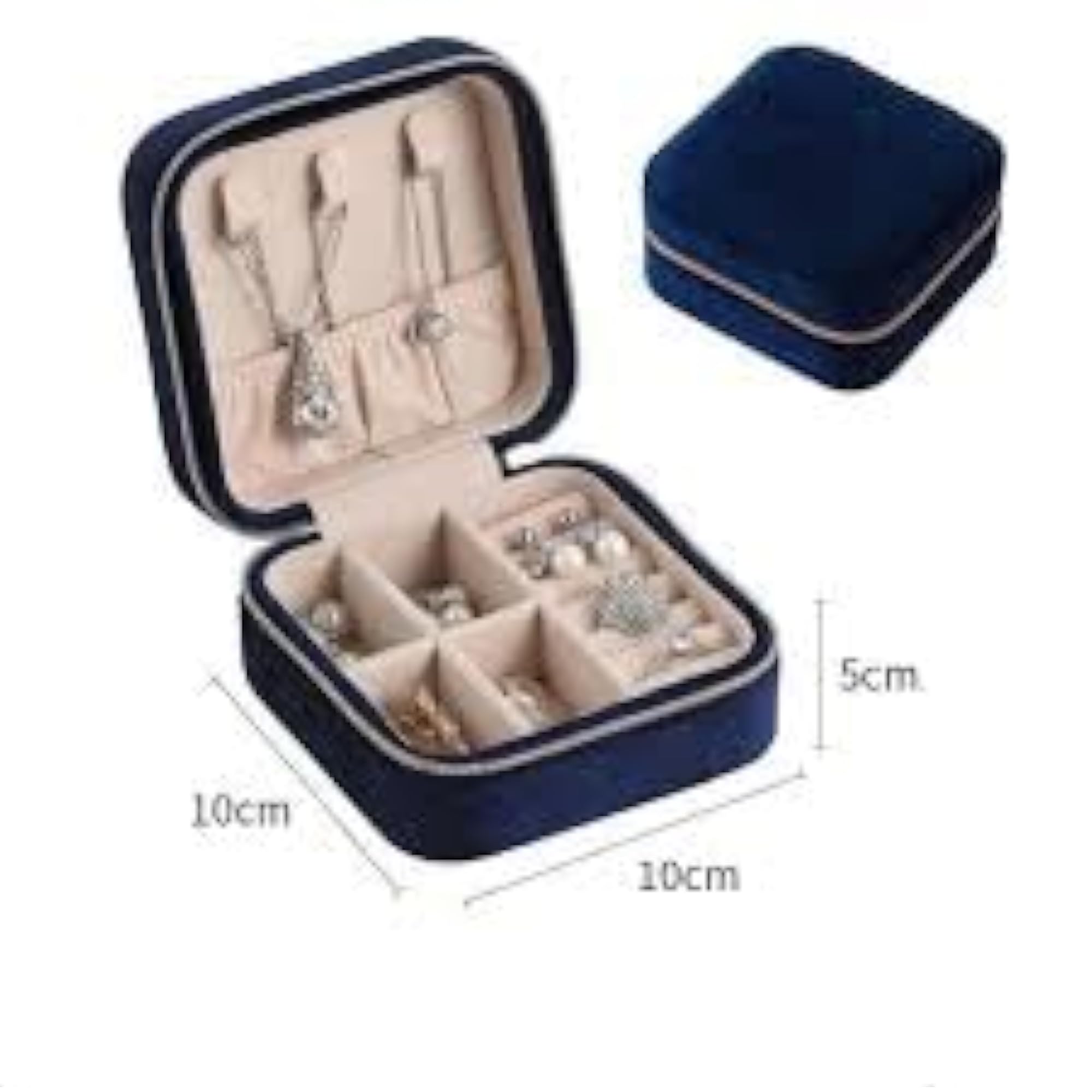 Mini Faux Leather Jewellery Storage Box for Travel