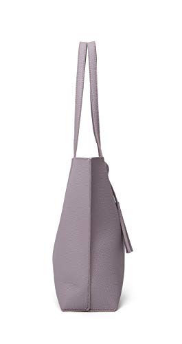 Image of Dreubea Women's Soft Faux Leather Tote Shoulder Bag from, Big Capacity Tassel Handbag