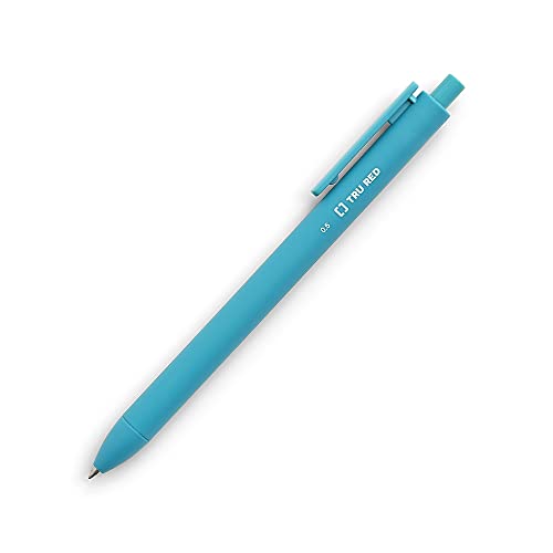 Image of TRU RED Retractable Gel Pens, Fine Point 0.5mm, Assorted Ink Colors, 5 Pack - TRU RED Quick‑Dry Pens for Precise Writing