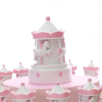 VialeMagico Bomboniere Carillon Nascita Bimba Statuina su Torta Confetti 35 fettine