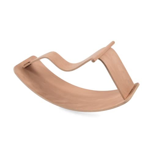 Caballo mecedora para niños dos en uno, tabla de equilibrio, balancín de madera, paseo de niña/niño en juguete para 1-4 años, caballo mecedor Cover