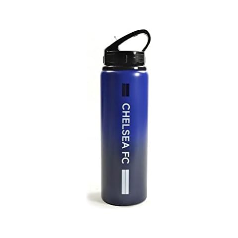 Chelsea F.C. Unisex Team Merchandise 750ml Aluminium Fade Bottle, White, One Size UK Cover