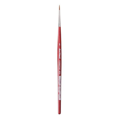 Image of da Vinci Watercolor Series 5580 CosmoTop Spin Paint Brush, Round Synthetic with Red Handle, Size 1 (5580-01)