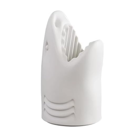 MMOU Portaombrelli Supporto per Bastone da Passeggio Design Moderno E Semplice personalità Unica A Forma di Squalo Decorazione Creativa Secchio per Ombrelli (Color : White)