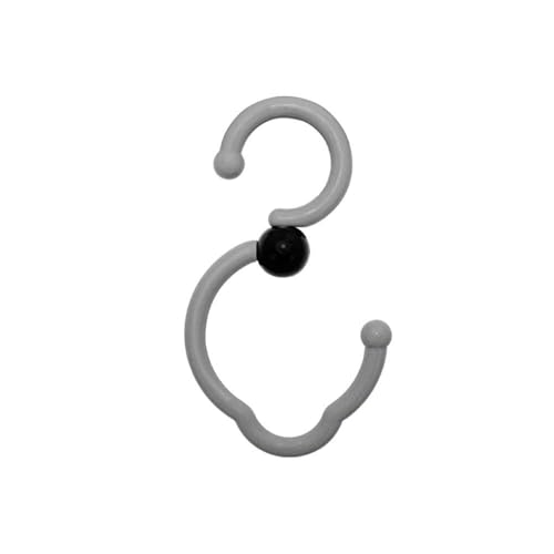 Kit 2 Ganchos Multiuso Reforçados para Carrinho de Bebê | Suporte Universal de Alumínio Cinza | Prendedor de Bolsa, Sacola e Mochila | Giratório 360° | Super Resistente e Essencial para Passeios