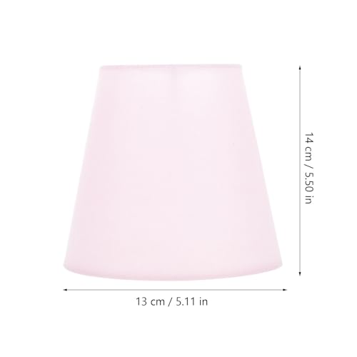 Image of Hemobllo Pink Fabric Lamp Shade Pendant Lamp Shade Cover for Table Floor Wall and Desk Lamps Soft Light Diffusing Decorative Light Cover for Bedroom Living Room Kitchen Office 5.51 X 5.51 X 5.11 in