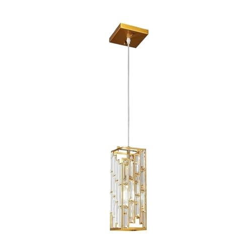 Lustre LED dimmable en cristal moderne pour îlot de cuisine