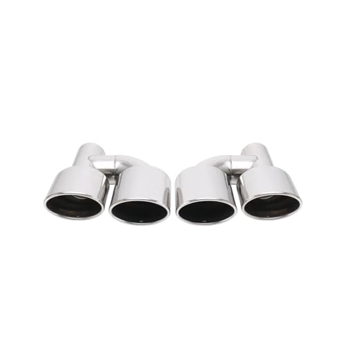 Tuyau d'échappement inox ovale double sortie argent C63 W204 63mm
