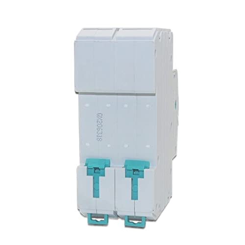 Interruptor Diferencial Salvavidas， 1 PCS 2 POLE 3 2A 50A 63A DC1000V MCB DC Interruptor De Circuito Solar Energía Fotovoltaica (PV)(16a)