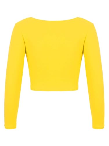 Linjinx Kids Girls Long Sleeve Knot Ballet Dance Gymnastic Wrap Tops Pullover Cardigan Shrug Sweater Dress Cover Up2