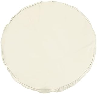 PATIKIL Round Bar Stool Cover, PU Leather Washable Elastic Stool Cushion Cover for Diameter 12"-14" Chair, Beige