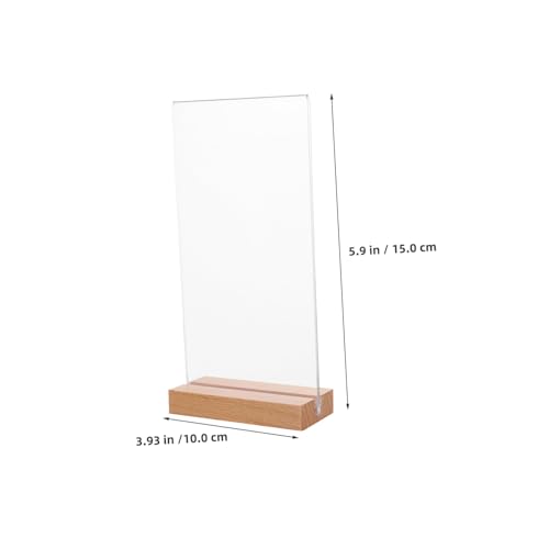 5 Présentoirs Acrylique Transparents pour Bureau et Restaurant