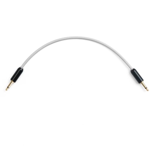 Câble de patch MyVolts Halo 15 cm gris avec jack mono de 3,5 mm pour synthétiseur modulaire