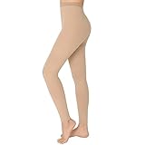 KTINNEAD 20-30 mmHg Compression Pantyhose for Women, Footless Medical Compression Stockings, Waist High Opaque Compression Tights for Edema, Varicose Veins, Swelling, Pregnant, Teacher, Doctor