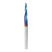 Amana Tool 46286-K CNC Spektra Extreme Tool Life Coated SC 2D and 3D Carving 3.6 Deg Tapered Angle Ball Nose x 1/8 D x 1/16 R x 1 CH x 1/4 SHK x 3 Inch Long x 3 Flute Router Bit