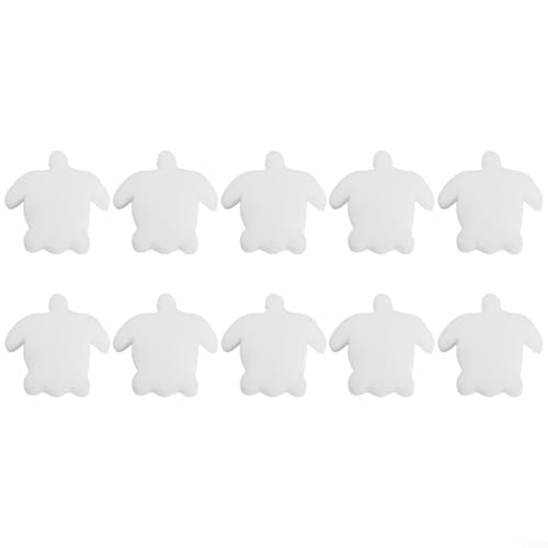 Paquete de 10 esponjas en forma de tortuga para piscina y bañera para absorber aceite y escoria para mantener la limpieza, en spas inflables y piscinas