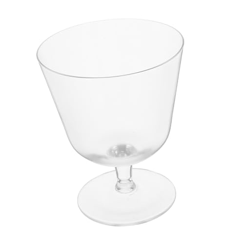 Cabilock Ciotola Vetro Trasparente con Piede per Dessert da Coppa e Stabile per Gelato Yogurt e Snack Piccola Ciotola Riutilizzabile per Servire Dolci e Antipasti