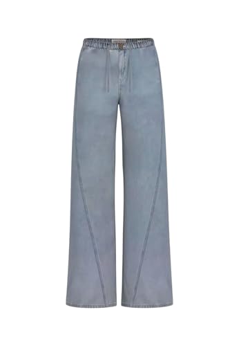 Jeans Donna Guess W6GA2J toile jogger haut de gamme extra wide denim light