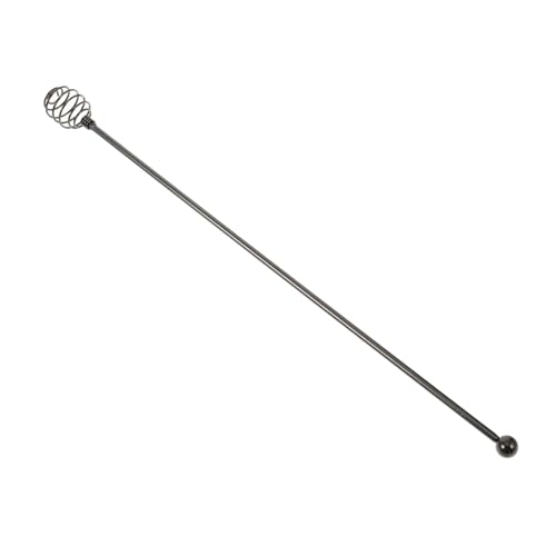 OUNONA Honey Stirrer Stick Stirring Silver Small Thin Rod Jar Mix Honey Spoons Fruits Jam Stirrer Household Honey Stir Black Stainless Steel re-usable